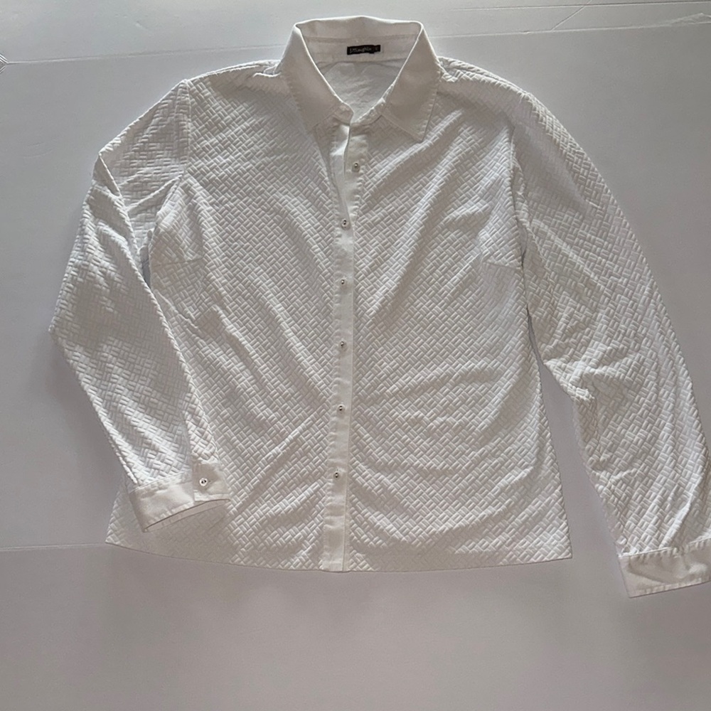 J. McLaughlin White Button Down Shirt